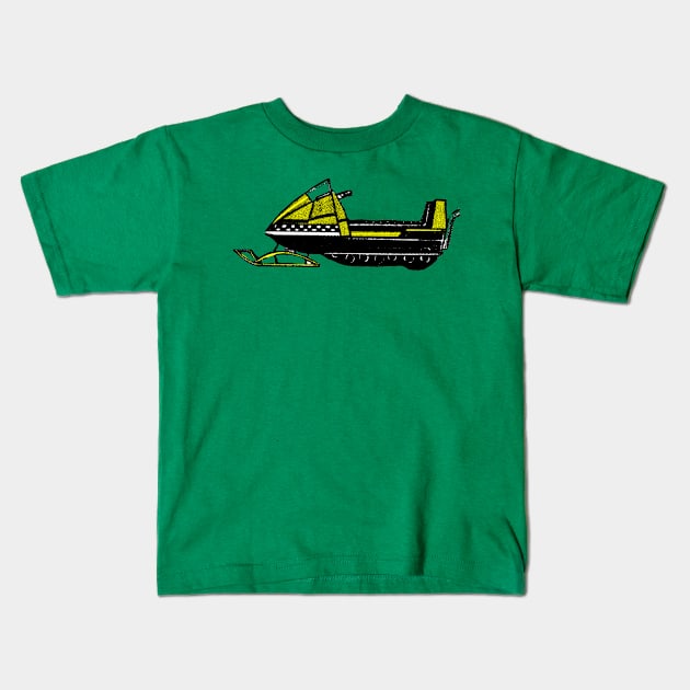 Strombecker SKI-BOB SnowMobile Kids T-Shirt by Strombecker Style